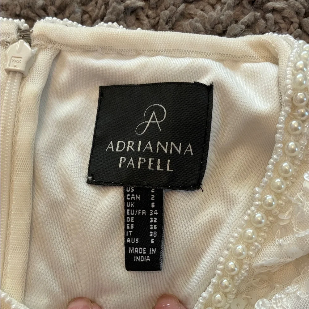 Adrianna Papell Cream Mini Dress - Picture 2 of 5